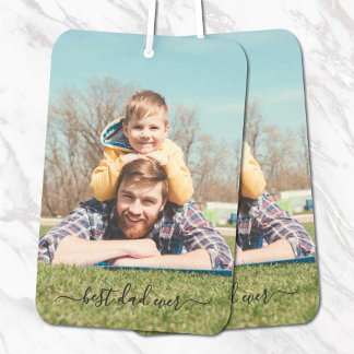 Best Dad Ever Photo Script Air Freshener
