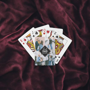 Best Dad Ever Photo Script Handwritten Playing Car Cards
