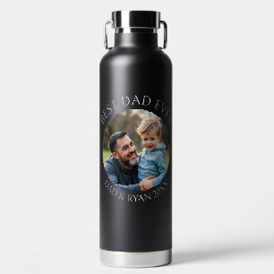 Best Dad Ever Photo Template Personalized Water Bottle