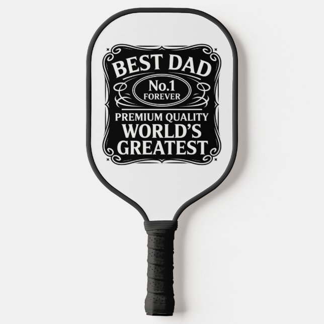 Best Dad Ever Pickleball Paddle (Back)