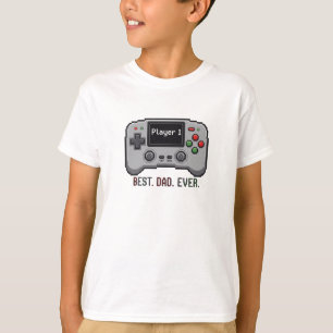 Best Dad Ever Pixel Gamer   Father's Day T-Shirt