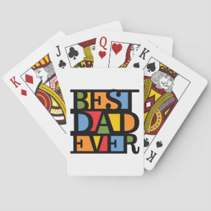 BEST DAD EVER playing cards