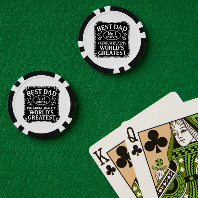 Best Dad Ever Poker Chips (Poker Table (Double))
