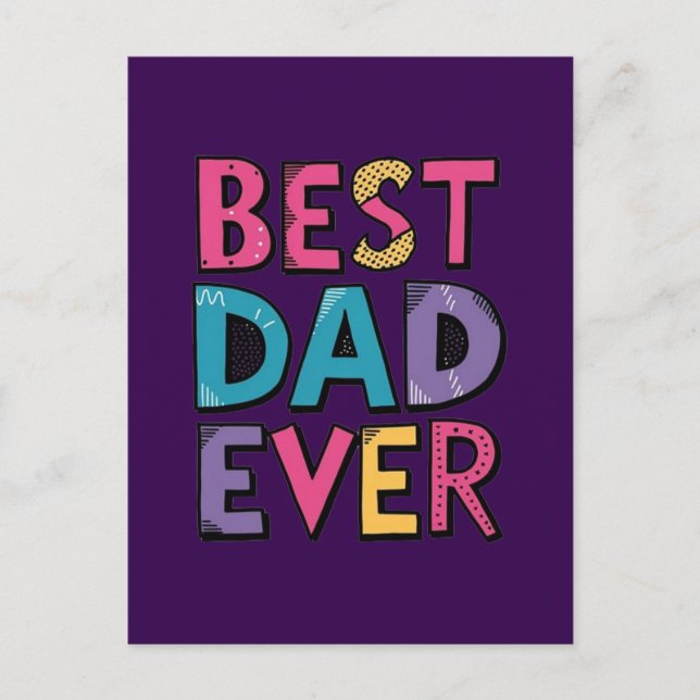 Best Dad Ever  Postcard (Front)