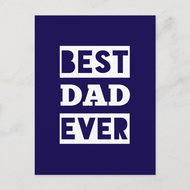 Best dad ever postcard (Front)