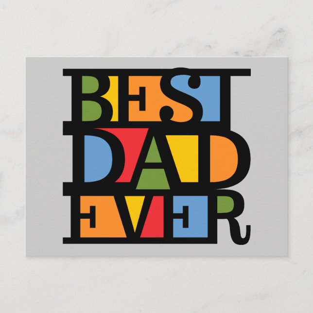 BEST DAD EVER postcard (Front)