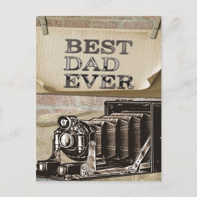 Best Dad Ever Postcard (Front)