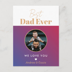 Best dad ever postcard