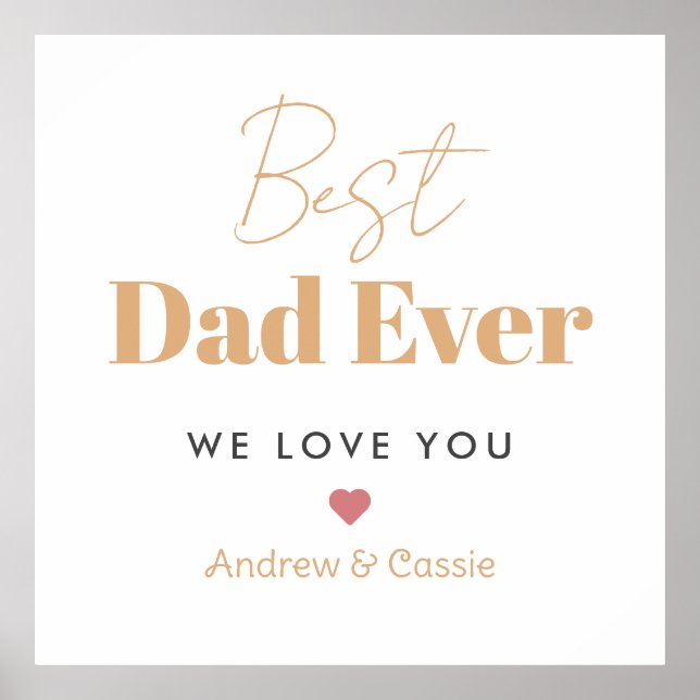Best dad ever poster (Front)