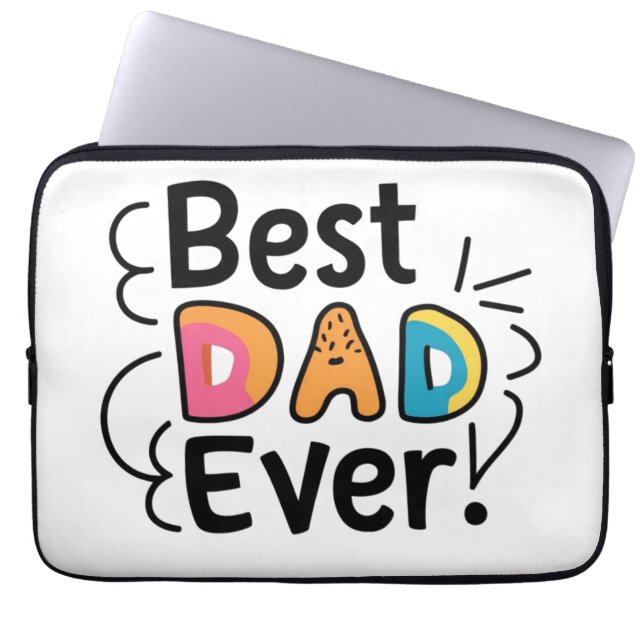 Best dad ever present. Father´s Day Laptop Sleeve (Front)