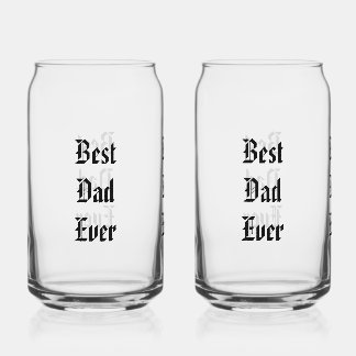  "Best Dad Ever: Printed Drinkware Set" Can Glass