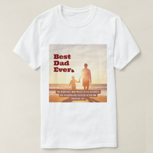Best Dad Ever Proverbs 20:7 Christian Bible Verse T-Shirt