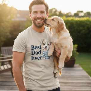 Best Dad Ever Puppy Shirt – Cute Dog Dad Gift Men