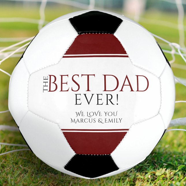 Best Dad Ever Red Black Father`s Day Football (Creator Uploaded)