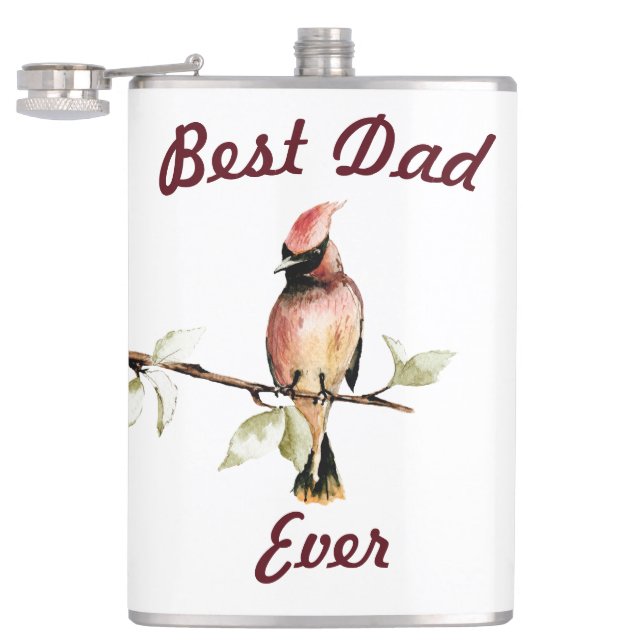 Best Dad Ever Red Cardinal Flask (Opened)