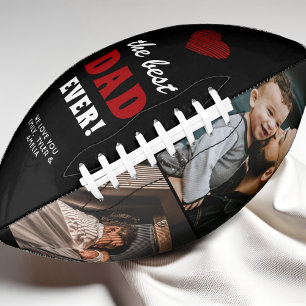 Best Dad Ever Red Heart Father`s Day 2 Photo American Football