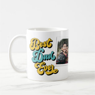 Best Dad Ever Retro   2 Photo   Fathers Day Coffee Mug