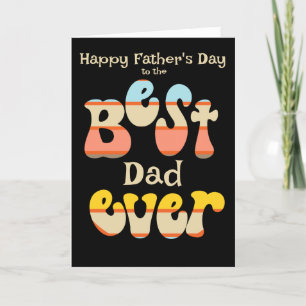 Best Dad Ever Retro Father's Day Holiday Card