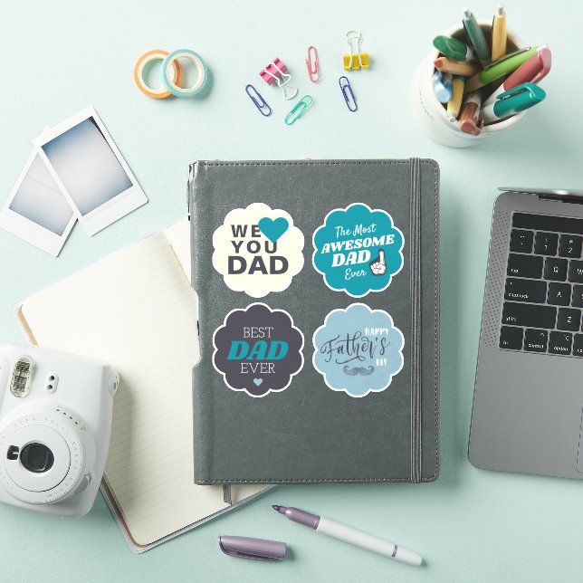 Best Dad Ever | Retro Father's Day Stickers (iPad Cover)
