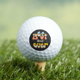 Best Dad Ever Retro Golf Balls