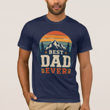 Best Dad Ever Retro Mountain T-Shirt | Vintage Fat