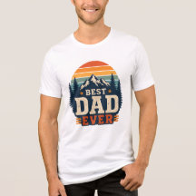 Best Dad Ever Retro Mountain T-Shirt | Vintage Fat