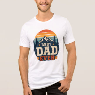 Best Dad Ever Retro Mountain T-Shirt | Vintage Fat Tri-Blend Shirt