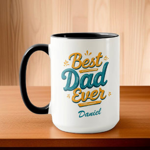 Best Dad Ever   Retro Personalized Father's Day Mug