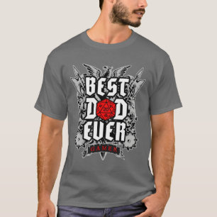 Best Dad Ever RPG Fantasy Tabletop Role Play Gamer T-Shirt