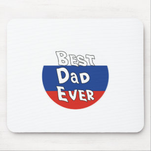 Best Dad Ever Russia Flag Mouse Mat