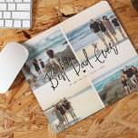 Best Dad Ever Script 4x Photo Mouse Mat<br><div class="desc">Best Dad Ever! Create your very own special keepsake mouse pad for dad with this simple 4 photo template. Simply upload four of your favourite pictures and customise the message and name/s.</div>