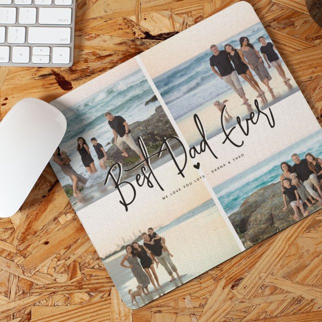 Best Dad Ever Script 4x Photo Mouse Mat (Creator Uploaded)