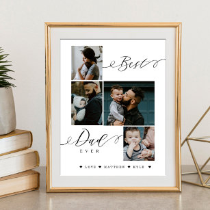 Best Dad Ever Script   Father's Day Keepsake Poster