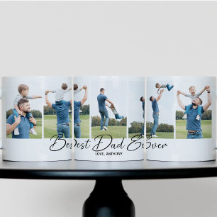 Best Dad Ever Script Photo Collage Coffee Mug