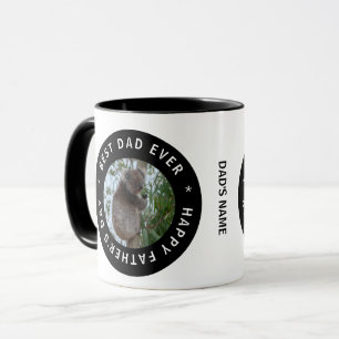 Best Dad Ever Seal Of Approval Black & White Photo Mug