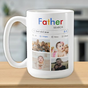 Best Dad Ever Search Baby Kids Cute Photo Collage Coffee Mug