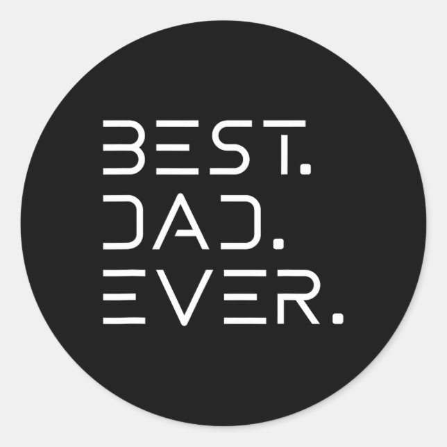 Best Dad Ever Shirt Modern Developer Programmer Fa Classic Round Sticker (Front)