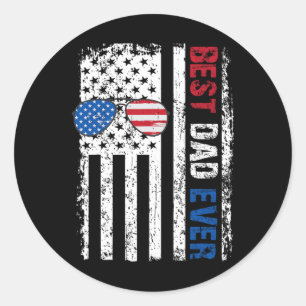 Best Dad Ever Shirts For Dad Daddy Fathers Day 4th Classic Round Sticker