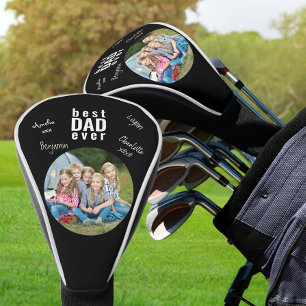 Best Dad Ever Signed Photo Black Golf Head Cover