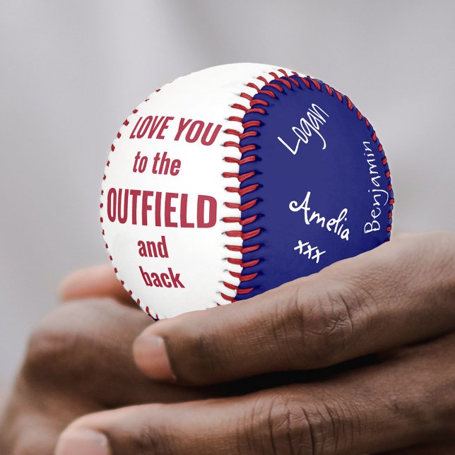 Best Dad Ever Signed Photo Blue White Red Baseball (Creator Uploaded)