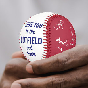 Best Dad Ever Signed Photo Red White Blue Baseball