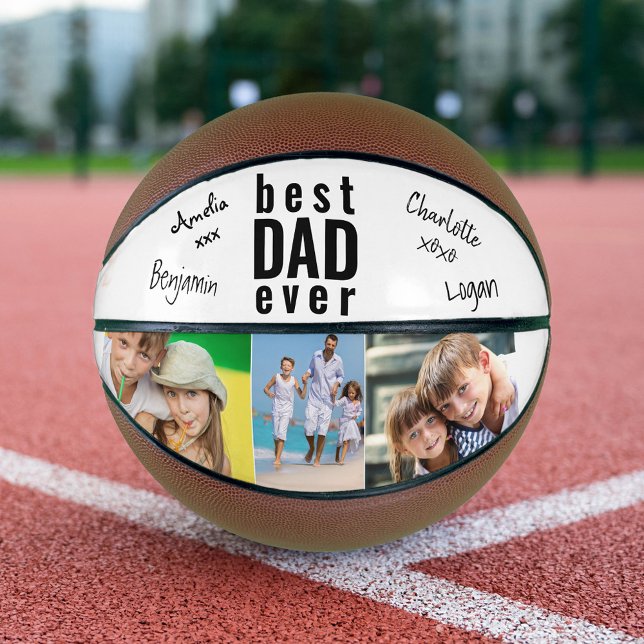 Best Dad Ever Signed Photo White Basketball (Creator Uploaded)