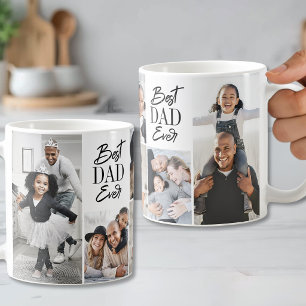Best Dad Ever Simple 6 Photo Collage Coffee Mug