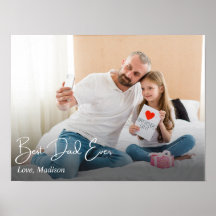 Best Dad Ever Simple Custom Photo