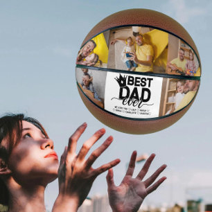 Best Dad Ever & Simple Family Photos Father's Day Basketball