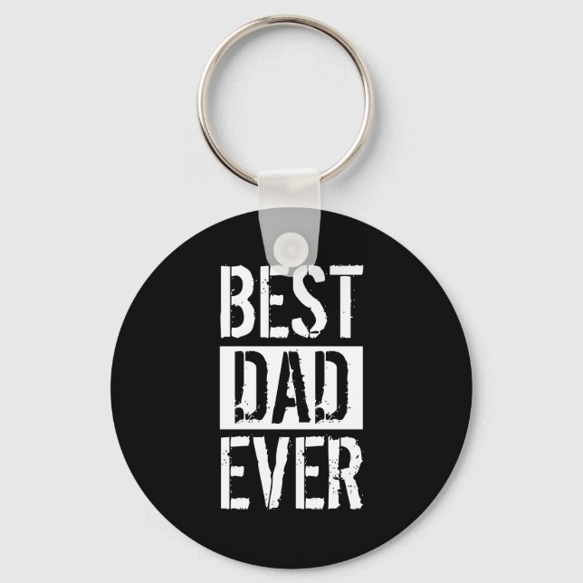 Best Dad Ever Simple Father's Day Gift Key Ring (Front)