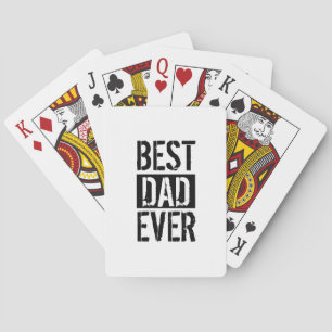 Best Dad Ever Simple Father's Day Gift Playing Cards