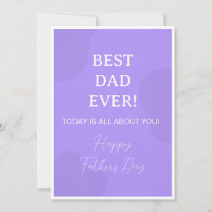 Best Dad Ever - Simple purple Father's Day Invitation