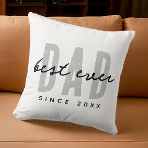 Best Dad Ever Since 20XX Modern Simple Preppy Cushion