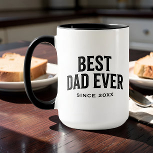 Best Dad Ever Since Custom Year Retro Mug
